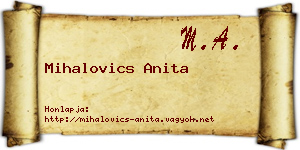 Mihalovics Anita névjegykártya